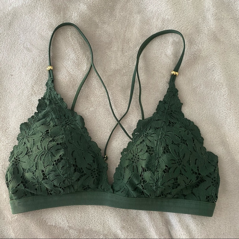 AERIE Palm Lace Plunge Padded Bralette